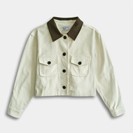 HI STYLE Women Long Sleeve Jacket - Beige - FVJ510724