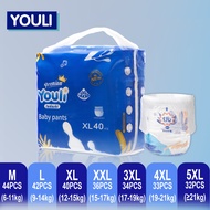 YOULI Premium Diapers Baby Diapers Pull-Up Pants Newborn Diapers Leak-proof All Size - M/L/XL/XXL/XX