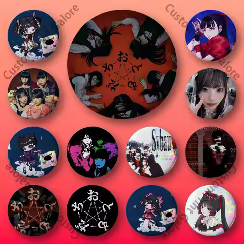 Otomodachi P-Phantom S-Siita Round Custom Badges 75 58 44 32 25 mm Brooch Backpack Hat Enamel Pins A