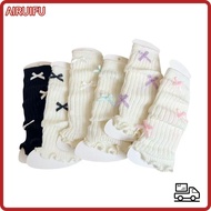 AIRUIFU Knitted Sock, Acrylic Knitted Children's Sock Covers, Bow Warm Leg Warmers