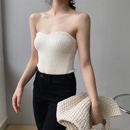Hot Girl Style Sexy Strapless Top Women Strapless Top Knitted Bottoming Tube Top B8200