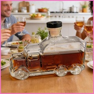 Whiskey Decanter Half Truck Whiskey Bottle 375ml Vintage Liquor Container with Stopper for Hosting B