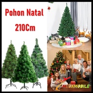 MM - Christmas Tree 210Cm 7 Feet Gold Pine Home Decoration Christmas Ornaments 2.1M Plastic Needle M