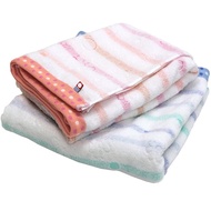 Imabari Towel Certified Bath Towel hiorie (Hiorie) Border Jacquard Lyric 2-Piece Set Assorted 2 Colo