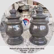 Maesan/Nisan/Patok makam batu marmer hitam D.20 T.40