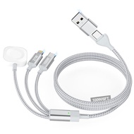 iPhone and Apple Watch Charger Cable 100W Fast Charging USB C Multi Charging Cord 6FT iPhone 17 iwat
