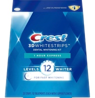 3D Whitestrips, 1 Hour Express, Teeth Whitening Strip Kit, 20 Strips (10 Count Pack) Crest 3D Whites