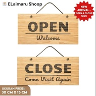 ELaimaru Aesthetic Hanging Open Close Sign Board - Shop Door Open Close Sign Board