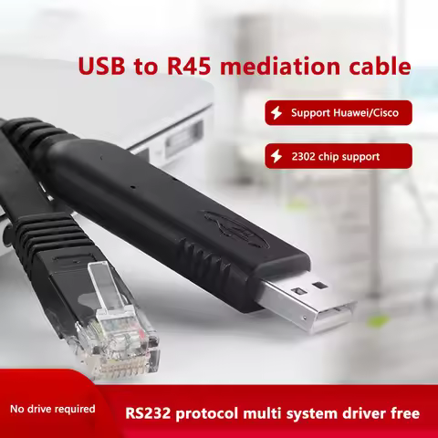 【1.5m 1.8m USB To RJ45 Console Cable RS232 Serial Adapter For Laptop Computer Router USB RJ 45 8P8C 