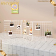 MEIGUII Display Rack, with Base Grid Storage Rack, Modern Metal Grid Frame Jewelry Booth Rack For Gr