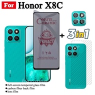 3 IN 1 Honor X8C Anti-Spy Privacy Ceramic film For Honor X7C X8B X7B X6B Honor 200Smart Camera Lens 