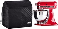 HOMEST Stand Mixer Quilted Dust Cover for KitchenAid Mixer, Fits All Tilt Head Models 4.5-5 Quart, Multi Pockets for Various Kitchen Appliance Accessories, Black (Patent Design)