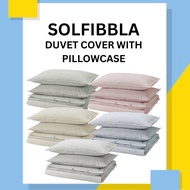 IKEA SOLFIBBLA /  BERGPALM Duvet Cover and Pillowcases
