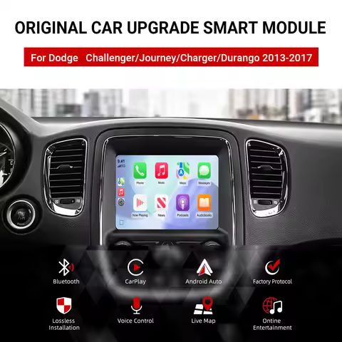 Ezonetronics Wireless CarPlay Android Auto retrofit kit decoder box for 2011-2017 Dodge Challenger J