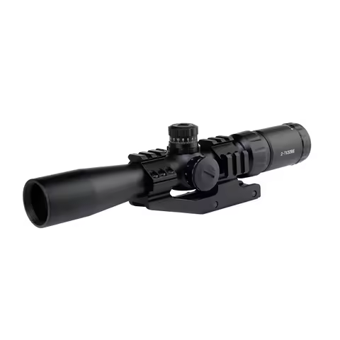 Compact 2-7x32mm Tactical Rifle Scope Optical Sight Glass Optics Riflescope Outdoor Hunting 20mm Mou
