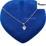 SET KALUNG ANAK PERAK SILVER 925 - LAPIS EMAS PUTIH MODEL GANTUNGAN MICKY - PERHIASAN PERAK WANITA -