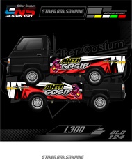Stiker Bak Samping Pick Up L300 Stiker Vinyl Custom Stiker Variasi All Pick Up Carry / T120ss / Gran