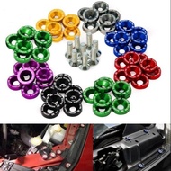 Car Motorcycle Screw License Plate Modification Fender Washer JDM M6 Screw Fender Engine Screw 10Pcs