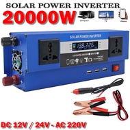 [HOT] 12V-24V 20000W Car Solar Power Converter Digital Display Household Camping Outdoor Inverter DC