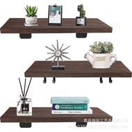 Solid Wood Partition Wall Shelf Wall Hanging Wall Shelf Bedroom Shelf Living Room TV Wall Bookshelf Board