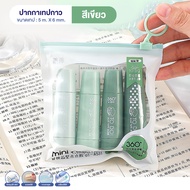 Ohayo 4 ชิ้น / เซต เทปกาวสองหน้าแบบกด หมุนได้ 360 องศา กดจุดกาว Pen สองด้าน ลูกกลิ้งกาว ดันได้& รีฟิ