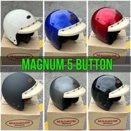 Helmet magnum 5 button cutting bell lama rt bob heath visor clear smoke 5 button 7 button pearl whit