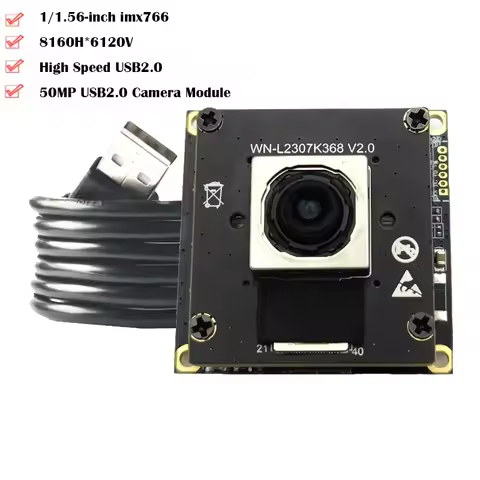 8160 x 6120 IMX766 50MP HD USB2.0 Camera Module PDAF High Speed AF for Conference, Live Streaming UV