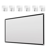 Projector Screen for Home Theater HD White Foldable Anti-Crease