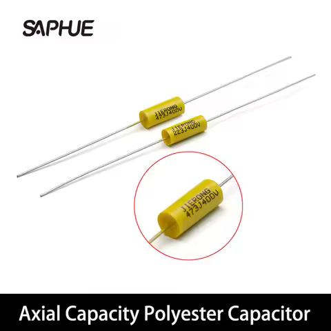 12Pcs/Lot Axial Capacity Polyester Capacitor 223J400V/473J400V 0.022uf/0.047uf Brass Leg Electric Gu