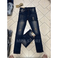 Memori Rubber Patch Jeans Ripped Jeans 9211
