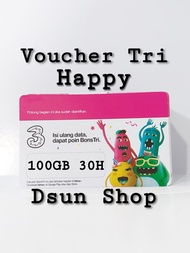 Voucher Tri 100GB 30H Happy