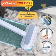 Ezpet 4-in-1 Multifunction Pet Fur Removal Brush - Dry & Wet Use, Space Saving Design