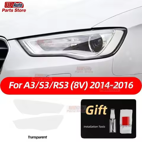 2 Pcs Car Headlight Protective Film Transparent Black TPU Sticker For Audi A3 8V S3 RS3 8Y 2021 2022