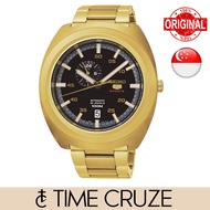 [Time Cruze] Seiko 5 Sports SSA284  Automatic 24 Jewels Gold Tone Stainless Steel Black Dial Men Watch SSA284K1 SSA284K