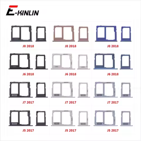 Sim Card Tray Socket Slot Reader Adapter For Samsung Galaxy J8 J6 J7 J5 2018 2017 Micro SD Card Hold
