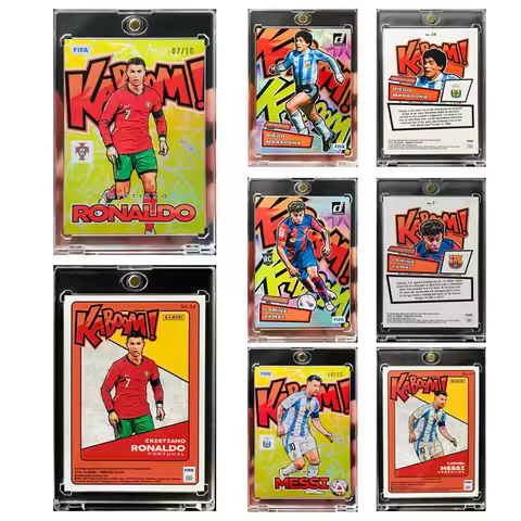 Collectible cards Player cards Kaboom Messi Ronaldo Kaka Neymar Barca Golden Maradona refractor card