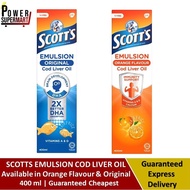 Scotts Emulsion Cod Liver Oil | Available in Original and Orange Flavour | 400ml | Guaranteed Expres