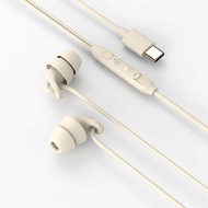Wired Headset In ear Flat Wire Earplugs Lightning type-c Connector Headphones Support Volume Control