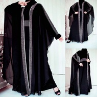 Abaya Original Dubai / Abaya Arabic Black Party | Abaya Original Dubai / Abaya Arab Pesta Hitam