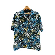 Vintage Shirt For Women Blue Bust 44 Waist 44 Shoulder 17 Length 26 Japanese Made (Vin39) Second Han