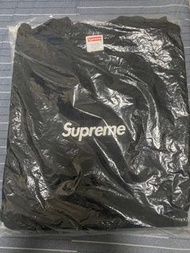 Supreme l/s box logo tee black size L