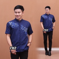 Promo Baju Muslim Lebaran Kemko Kemeja Koko Pria Dewasa Lengan Pendek Model Leher/Kerah Shanghai Ter