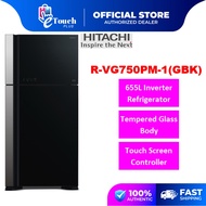 Hitachi 655 Liter 2 Door Inverter Refrigerator With Moisture Guard Compartment R-VG750PM-1(GBK) frid