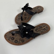 Grendha 女生 拖鞋 巴西尺寸33/34（花漾年華 夾腳拖鞋－黑色）