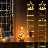 Waterproof Outdoor Christmas Ladder Lights - LED String Lights for House Roof, Eaves, and Patio Deco