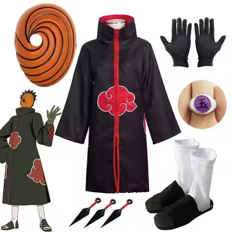 Anime Obito Cosplay Costume for Boys Obito Mask Carnival Halloween Costume Children Adult Suitable H