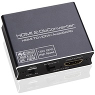 4K 60Hz HDMI2.0b HDMI To HDMI + 3.5MM Audio ARC 5.1CH HDMI Audio Extractor HDCP 2.2 HDR10 Video Conv