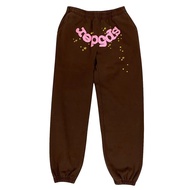 Sp5der 555555 BROWN Web hoodie pants เสื้อสเวตเตอร์ขายาวชุดกีฬาลำลอง