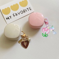 For Baseus WM01 Case ins rose flower Keychain Case Silicone Glossy TPU Bluetooth Earphone Protect Co