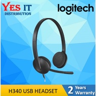 LOGITECH H340 / H370 WIRED USB COMPUTER HEADSET BLACK